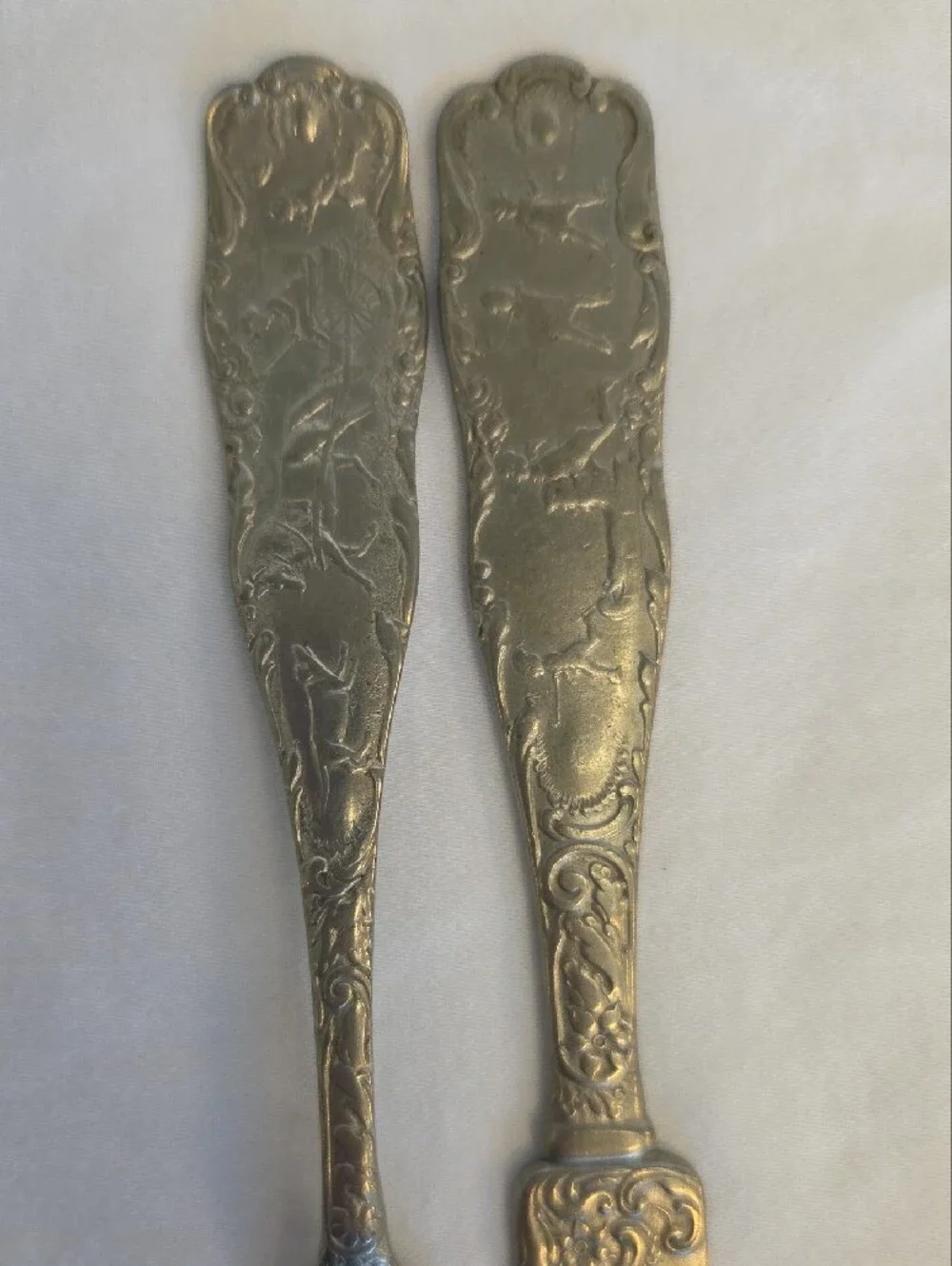 Antique Cuevee Silver Warranted Youth Knife & Fork Set